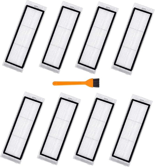 Roborock Filters Compatible with Roborock S6 Pure, S6, E4,S4 Max, S6 MaxV, S4, E2, E3, E5, E20 E25 E35 S50 S65 Xiaomi Mijia Robot Vacuum,8 Filters, 1 Cleaning Tools