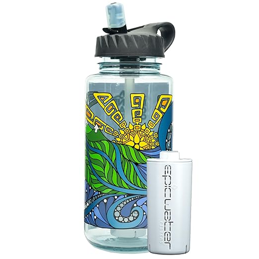 Epic Water Filters Nalgene OG Water Bottle with Filter, USA Made, BPA Free, Removes 99.99% Tap Water Contaminants, Forever Chemicals