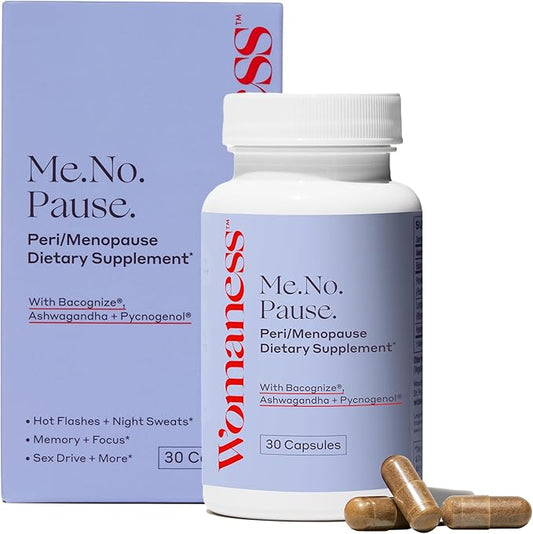 Womaness Menopause Supplements for Women - Perimenopause & Menopause Hotflashes Relief, Night Sweats, Vaginal Dryness, Brain Fog & Mood Support - Hormone & Estrogen-Free - 30 Capsules