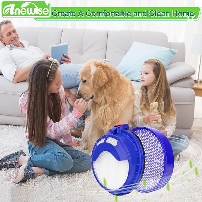 Filter Kits repalcement for Dyson dc25 vacuum Ball filters, Includes 1Pcs 919171-02 Washable Pre Motor Filter and 1Pcs 916188-05 Hepa filter, Fits DC-25 Models