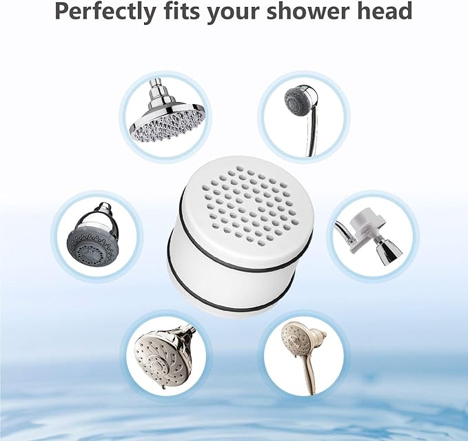 Waterspecialist WHR-140 Shower Filter Replacement Cartridge for Culligan® WHR-140, WSH-C125, ISH-100, HSH-C135, Shower Head Water Filter, with Advanced KDF Filtration Material, Pack of 2