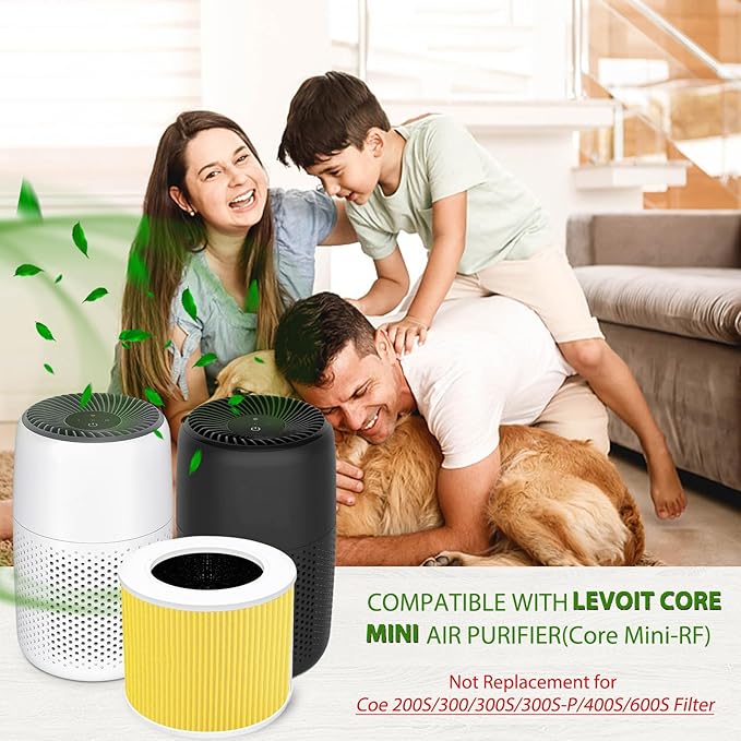 Core Mini Replacement Filter Compatible with LEVOIT Core Mini Air Purifier, 3-in-1 H13 Grade Core Mini-RF True HEPA Filter for Levoit Filter Replacement Core Mini (Core Mini-RF-PA(Yellow))