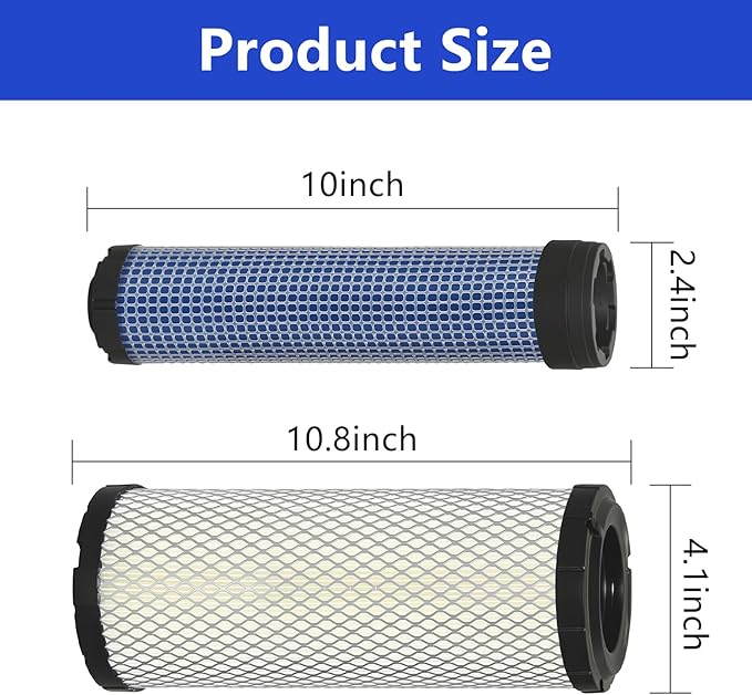 2 PCS P821575 & P822858 Outer Inner Air Filter Set - Compatible with Donaldson FPG05 Air Cleaners, Kawasaki 11013-7044 & 11013-7045, Donaldson Kohler 25-083-01-S