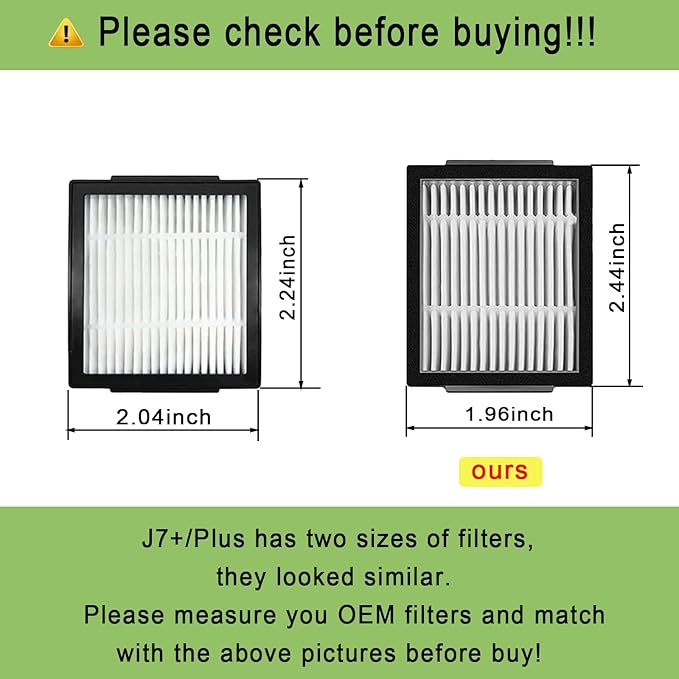 6 Pack Vacuum HEPA Filters Replacement for iRobot Roomba i & j & e Series, Vacuum Filter Accessories Parts for i1+/i2+/i3+/i4+/i5+/i6+/i7+/i8+/j5+/j6+/j7+/j8+/j9+/e5/e6/e7