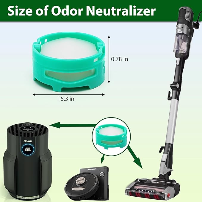 [8 Pack] Odor Neutralizer Technology Replacement Cartridges: Compatible with Shark Stratos AZ3000 AZ3002 HZ3000 HZ3002IZ862H IZ562H ZD550 Upright Vacuum Cleaner Part 1541FC3000 - Original