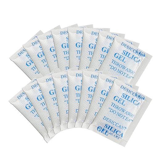 Food Grade Silica Gel Desiccant Packets, 2 Gram 250Pcs Desiccant Packs for Moisture Control, Rechargeable Silica Gel Packets Moisture Absorbers for Storage