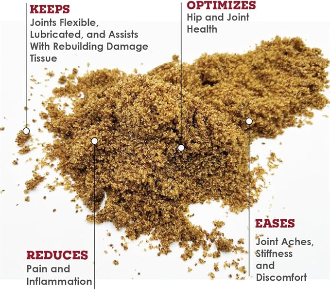 TS Joint Supplement Vet Formulated Pain & Inflammation Relief Treats Hip Dysplasia & Arthritis, Glucosamine, Chondroitin, Turmeric, MSM, HA, Creatine, Omega 3 EPA + DHA. Granules 120 Doses