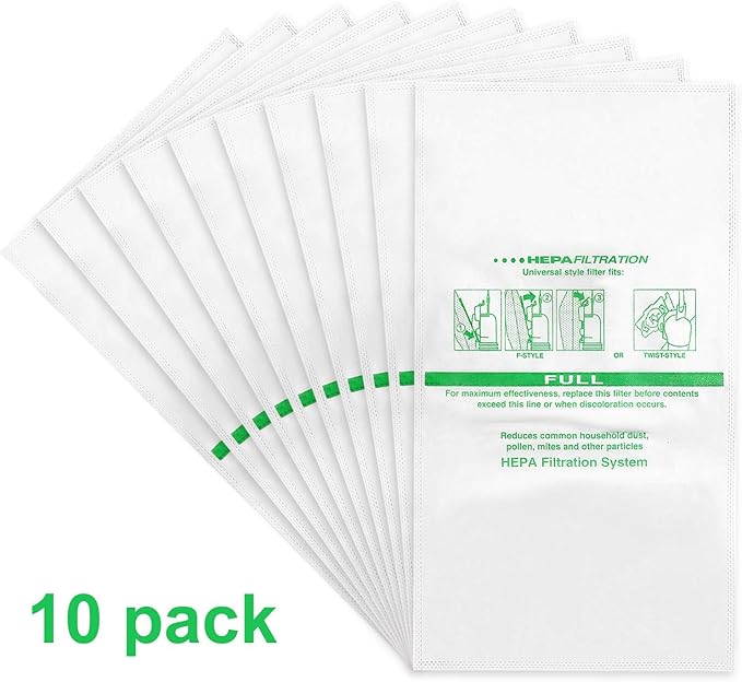 10 Pack 204814 HEPA Filter Plus Bags Compatible with Vacuums 205811 204811 Generation G3 G6 G7 G8 G9 G10 G11 G12 G10E G10SE Ultimate G Series, Diamond Edition, Sentria, Sentria II, Avalir, Avalir II