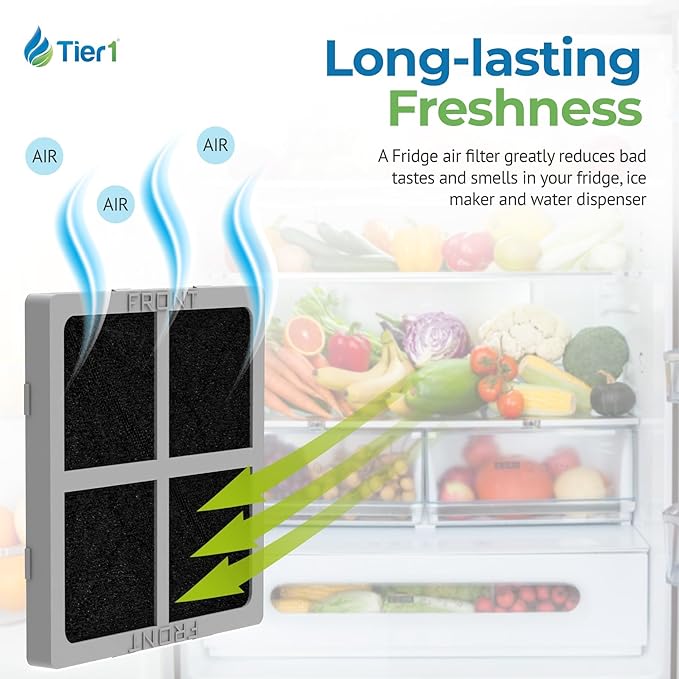 Tier1 ADQ36006101 Refrigerator Water & Air Filter Combo 3-pk | Replacement for LG LT700P, ADQ36006102, Kenmore 46-9690, 469690, ADQ36006101-S, RFC1200A, WSL-3, FML-3, LT120F, Fridge Filter