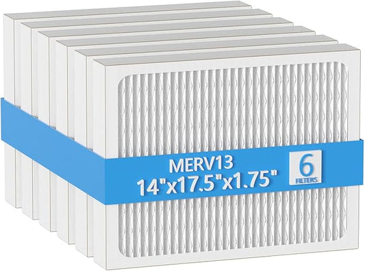14 x 17.5 x1.75 MERV 13 Replacement Dehumidifier Filter Compatible with Santa Fe Advance90, Advance100, Advance120, Honeywell DR90 & DR120 dehumidifier Models, 6 Pack