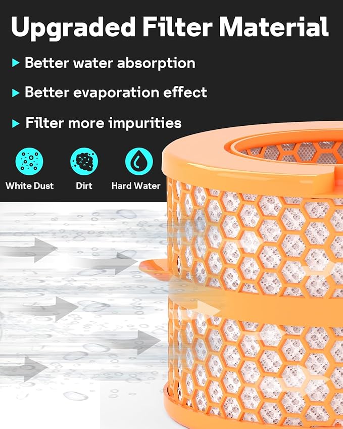 Leemone Upgraded Carbon Fiber Evaporator Filter Replacement Compatible with Dyson PH01 PH02 PH03 PH04 PH3A Air Purifier Humidifier, Part No. 970718-01, 2 Pack