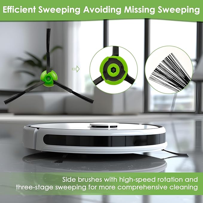 20 Pack Replacement Parts for iRobot Roomba i3 i3+ i7 i7+ i4 i6 i6+ i8 i8+/Plus E5 E6 E7 J7 i5 j5+ I, E &J Series Robot Vacuum Cleaner, 2 Sets Roller Brush, 8 HEPA Filters and 8 Side Brushes