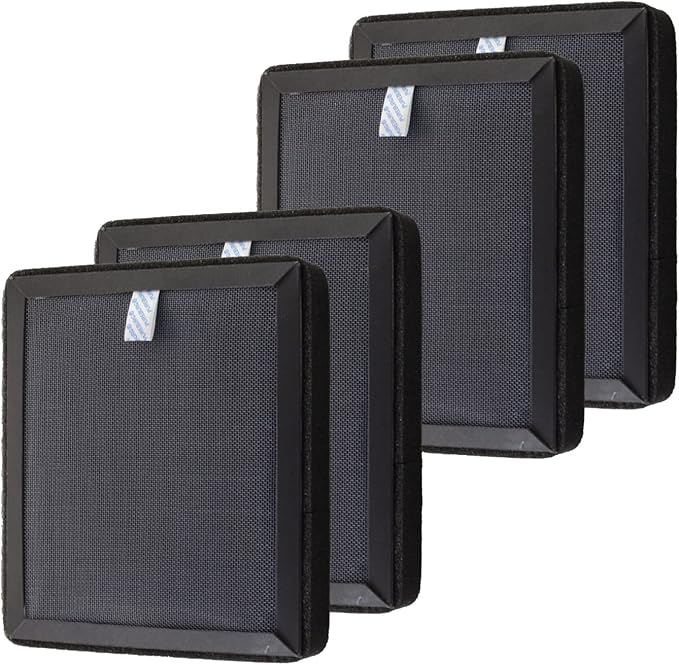 PUREBURG XP120 True HEPA Replacement Filter Set Compatible with Purafide Air XP120 Desk & Countertop Air Purifier,H13 3-Stage Filtration Activated Carbon Air Clean Dust VOCs Odor,2-Pack(4 Filters)