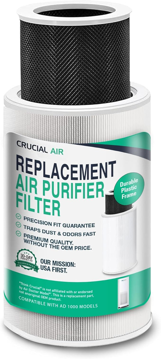 Air Purifier Filter Replacement – Compatible with Air Doctor AD1000 – Includes Efficient Air Filter, 1 Carbon Gas Trap Filter, and 1 Pre-Filter for Home and Office - Third party-product
