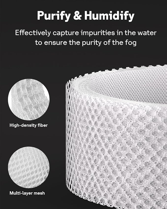 Leemone Upgraded Carbon Fiber Evaporator Filter Replacement Compatible with Dyson PH01 PH02 PH03 PH04 PH3A Air Purifier Humidifier, Part No. 970718-01, 2 Pack