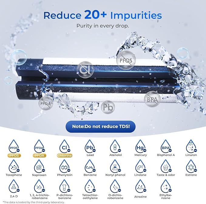 Waterdrop Plus W10295370A Replacement for Filter 1, EDR1RXD1, EDR1RXD1B, P8RFWB2L, 46-9930, WDP-F38 Refrigerator Water Filter, 2 Pack