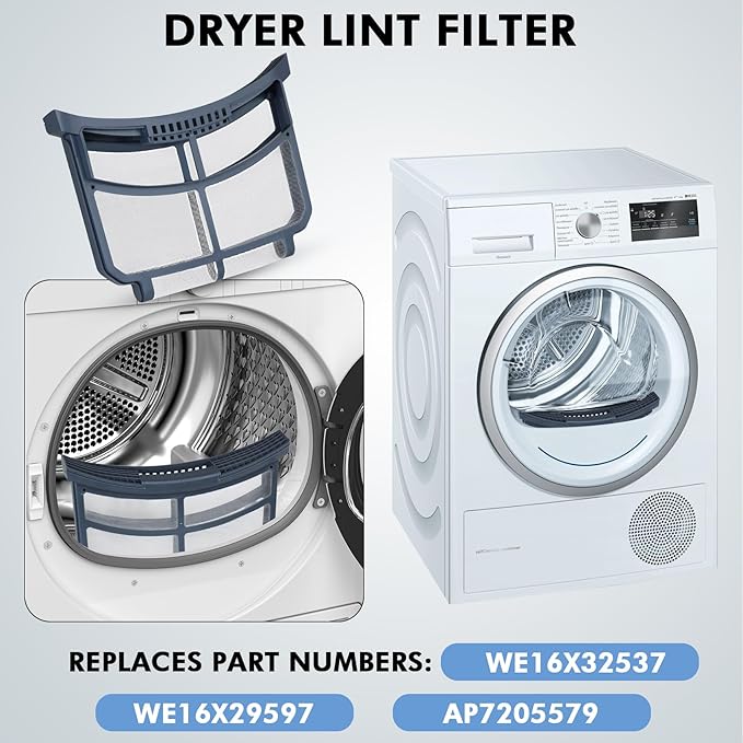 WE16X32537 Dryer Lint Filter Replacement, Compatible with GE General Electric Clothes Dryers, Replaces WE16X29597 AP7205579 Lint Trap Screen
