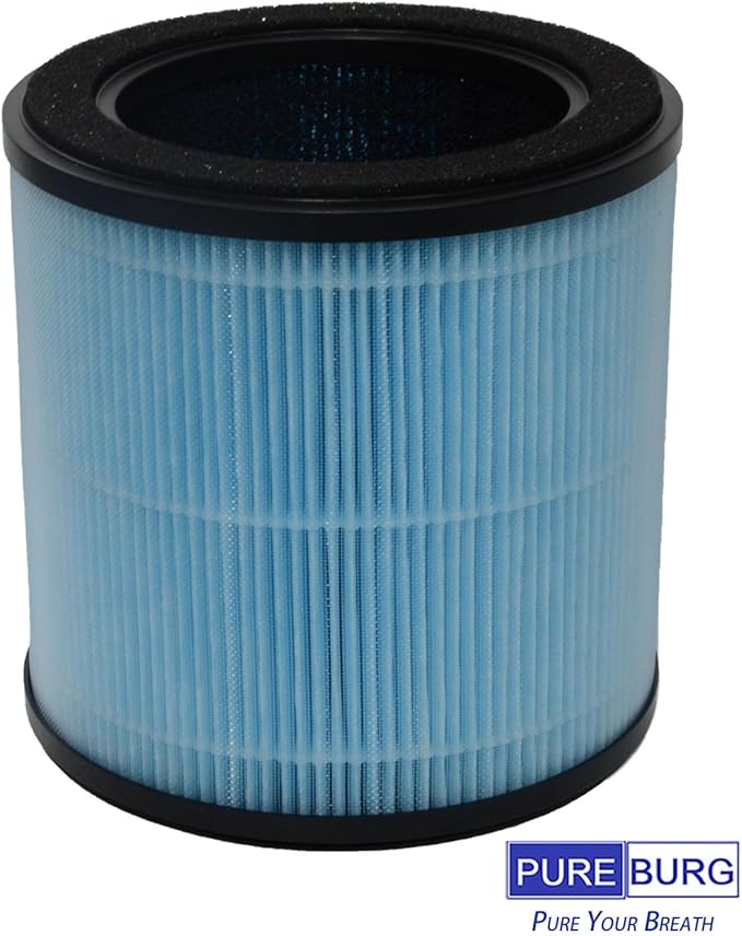 PUREBURG Replacement Filter Compatible with Homvana H201 & TEC.Bean JH50G-M Air Purifiers 2-Pack H13 HEPA Activated Carbon 2-IN-1 3-Stage Filtration Air Clean Dust VOCs