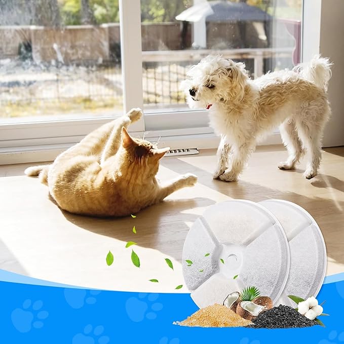 Cat Water Fountain Filter, 16 Pack Pet Fountain Filters, Pet Fountain Filter Replacement, Cat Water Filter Replacement for Pet Water Fountain