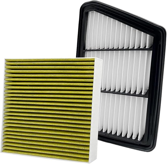 2PCS Cabin Engine Air Filter Kits Fits for Honda CR V CRV CR-V 2.4L 2018-2019, Replacement for CF11182, 80292TF0G01, CA12259, 17220-5PH-A00