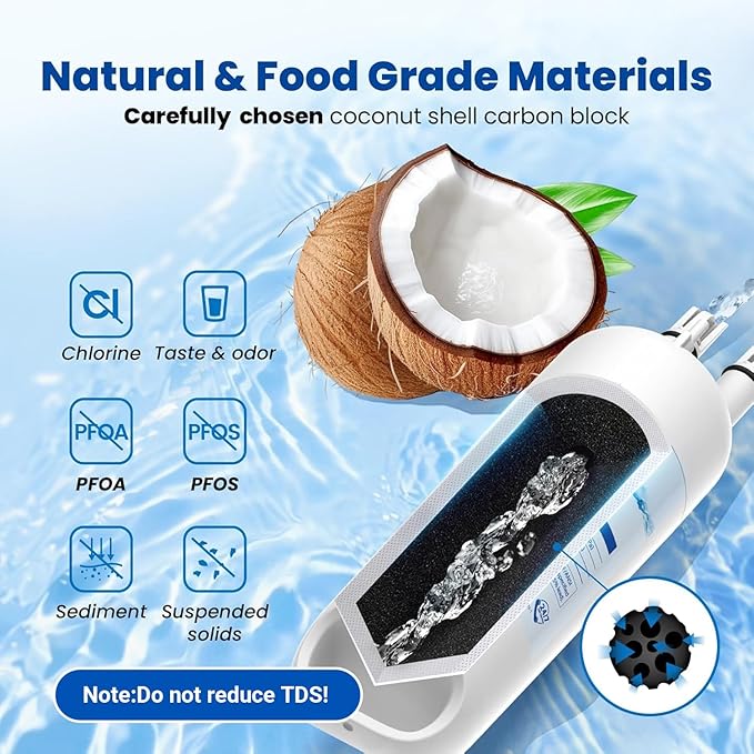 Waterspecialist EDR1RXD1 Water Filter,Replacement for W10295370A, Everydrop® Filter 1, EDR1RXD1B, P8RFWB2L, P4RFWB, Kenmore® 46-9081, 46-9930, WS638 Refrigerator Water Filter, 4 Filters