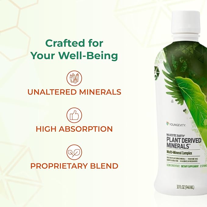 Youngevity Plant Derived Minerals Multi-Mineral Complex | Made from Humic Shale | Liquid Colloidal Form | 32 Servings (32 Fluid Oz (Pack of 1))