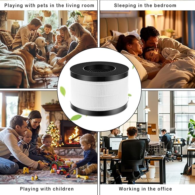 2 Pack of AP01 H13 HEPA Replacement Filter Only Compatible with HI*MOX AP01(H01) Air Purifier, High-Efficiency 3-Stage Filtration for AP01 Replacement Filter【Not Fit for Ganiza A10】