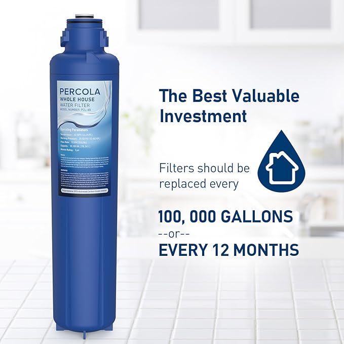 AP917HD-S Water Filter, Compatible with Aqua-Pure® AP917HD-S Whole House Sediment/CTO Filter Cartridge for 3M® Aqua-Pure® AP904 System, W/Scale Inhibitor (1 Pack)