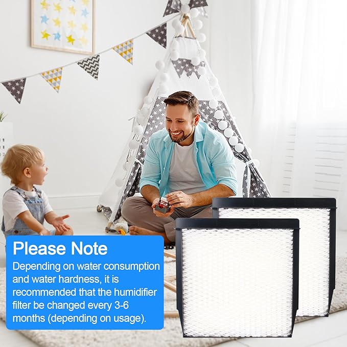 1040 Humidifier Filter For Aircare Essick Air Filter B23 DP3 B40 B40-C 3D6-100 5D6-700 7D6-100 B23-710 B23-810 D46-720 CM330 500 700 3000 Super Wick Humidifier Filter-2Pack