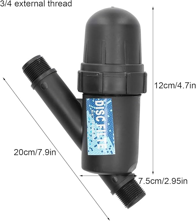 3/4 Disc Filter Stacked Filter MicroSpray Drip Irrigation Removable Washable Agricultural Water Purification Drip Irrigation Kits Equipment