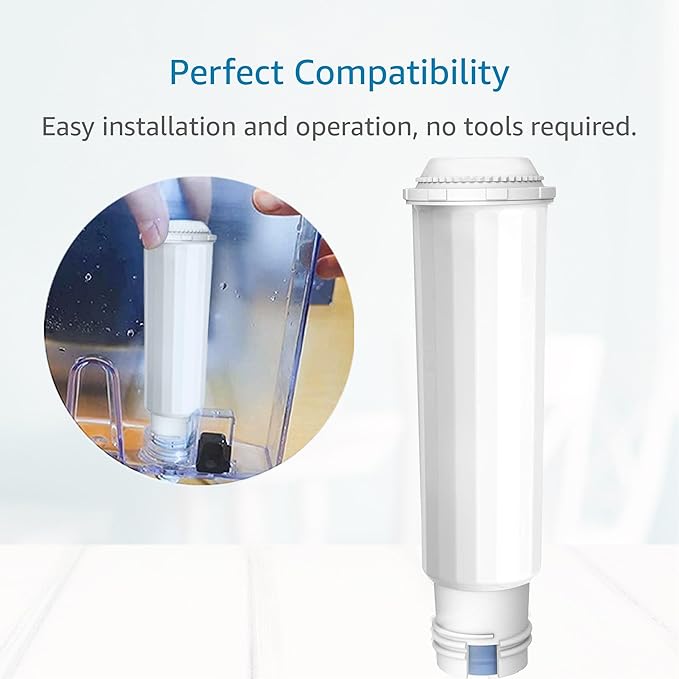 AQUA CREST Coffee-Machine Water Filter, Replacement for Krups F088 Filter, XP5220, XP5240, EA82 and EA9000-Including Various Models of AEG®, Bosch®, Siemens®, Gaggenau®, TÜV SÜD Certified (Pack of 6)