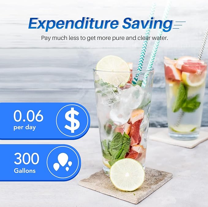 ICEPURE GSWF Refrigerator Water Filter, Replacement for GE GSWF, Smart Water 238C2334P001, Kenmore 46-9914, 469914, 9914, Utilizes Advanced Activate Coconut Carbon Block 3 PACK