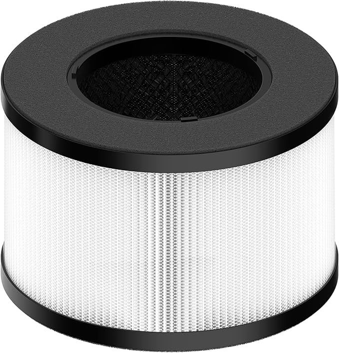 BS-03 HEPA Replacement Filter Compatible with PARTU and Slevoo BS-03 HEPA Air Purifier with 3-in-1 Filtration System, 1 Pack
