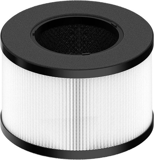 BS-03 HEPA Replacement Filter Compatible with PARTU and Slevoo BS-03 HEPA Air Purifier with 3-in-1 Filtration System, 1 Pack