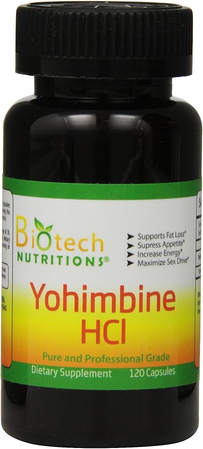 Yohimbine HCl Dietary Supplement, 120 Count