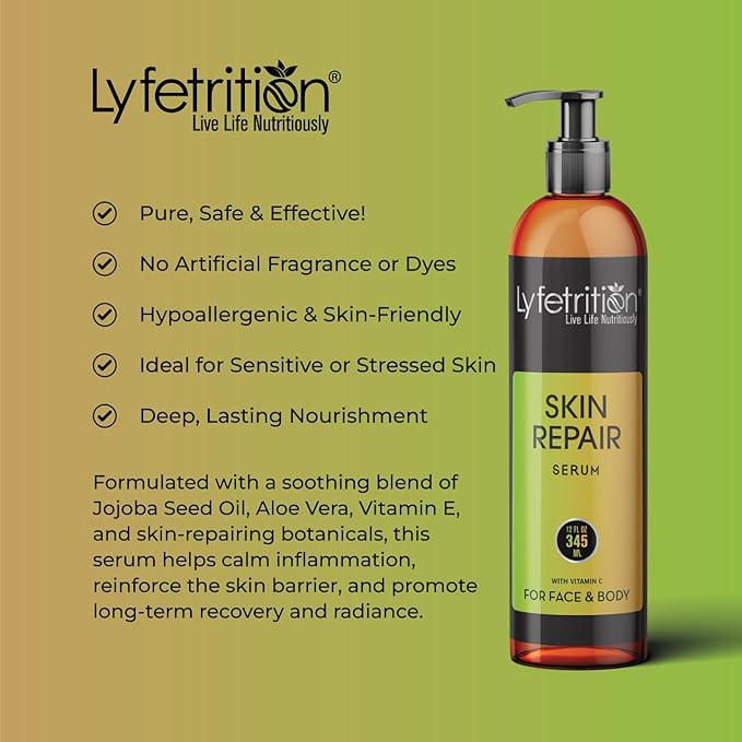 skin repair serum | 12 oz Large Bottle | Repair Acne, Allergies and Sunburn | Skin Repair Serum for Men and Women | Skin Repair Serum for All Skin Types
