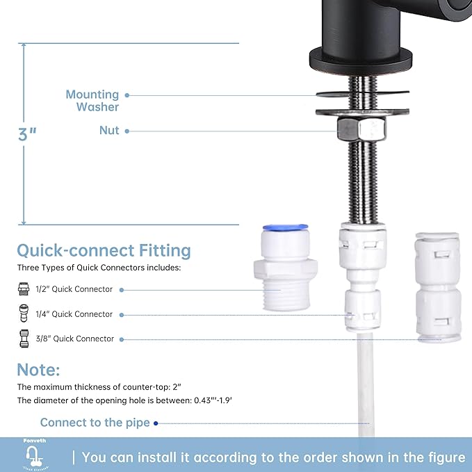 Drinking Faucet, Oil Rubbed Bronze Reverse Osmosis Faucet Single Handle RO Brass Water Filter Faucet Kitchen Bar