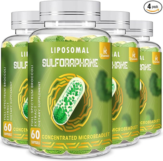 800 MG Liposomal Sulforaphane, Powerful Dual-Delivery for Maximum Absorption & Potency, Full-Spectrum Broccoli Extract, Antioxidant & Liver Supplement, 240 Softgels