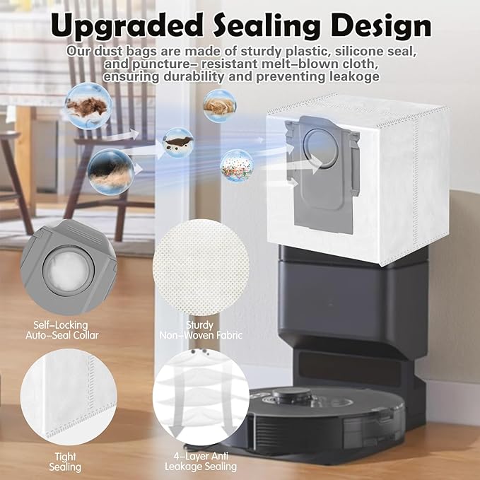 Q5 Max+ Accessories Replacement Parts Compatible with Roborock Q5 Max+, Q5 Pro+, Q8 Max+, Q5 DuoRoller+ Robot Vacuum Cleaners, Include Dual Roller Brush,4 Side Brush,2 Filters,6 Bags,2 Tools