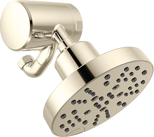 Delta Faucet 5-Setting H2Okinetic Shower Head Polished Nickel with Clarifi Premium Shower Filter Attachment with Filter