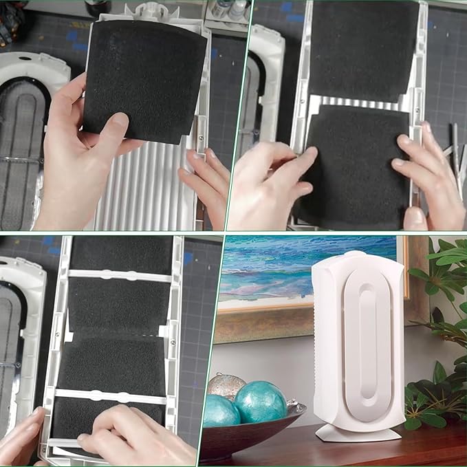 True Air Replacement Filters Compatible with Hamilton Beach Pet TrueAir Purifier Odor Eliminators Models 04234G, 04384, 04386, 04532GM, 04530G, 04530GM, 04531GM (6-Pack)