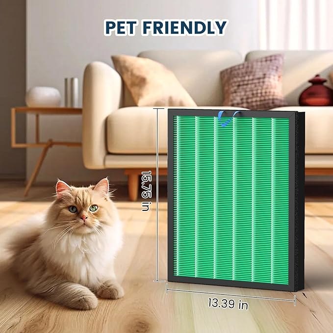 Vital 200S-P Toxin Absorber Replacement Filter for LEVOIT Vital 200S Vital 200S-P Air Purifier, H13 True HEPA and Activated Carbon 200S Filter, Vital 200S-RF-TX (LRF-V201-GUS), 2 Pack Green