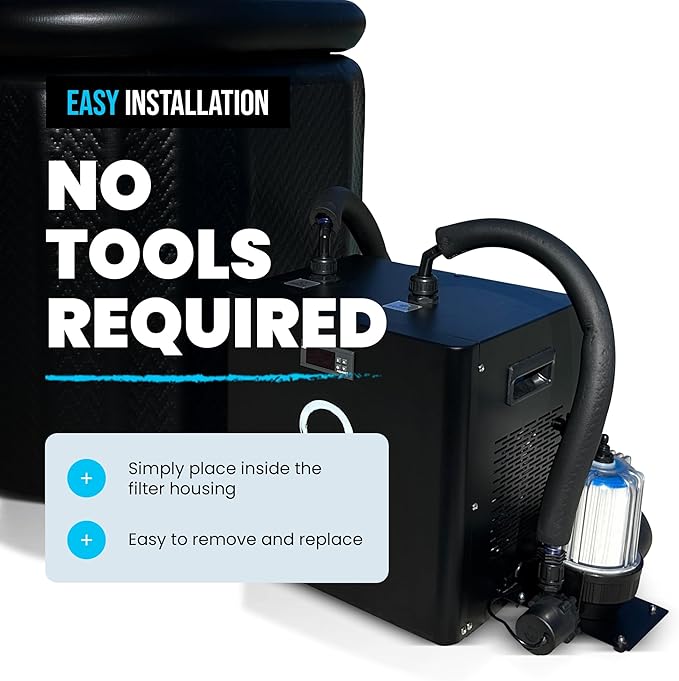 Cold Plunge Water Filter Cartridges, 20 Micron Sediment Filters, 5” Universal Fit (2.5” x 5”), Compatible with Cold Plunge Chillers & Whole Home Systems, Pack of 6