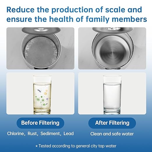 Water Filter for Sink Faucet,4-in-1 Faucet Water Filter with Filtration/Raw/Booster/Cleaning Mode,NSF42 Reduces Chlorine & Odors,35” Hose and 360° Cleaning,Fits 95% of Kitchen Faucets,LJ209,1 Filter