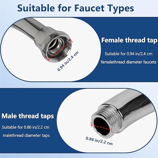 7Pcs Sink Water Filter with Filter Elements Set, Universal Sink Faucet Filter 360°Rotating, Sink Faucet Filter Removes Fluoride Hard Water, Tap Water Filter for Home Kitchen Sink