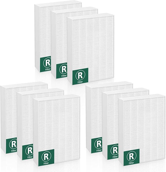 9 Pack HPA300 HEPA Filter Replacement R for Honeywell HPA300 HPA200 HPA100 and HPA090 Series and HPA5300, HPA300VP, HPA304 HPA3300, HPA5300. Replace HRF-R3 Filter R (HRF-R3 & HRF-R2 & HRF-R1)