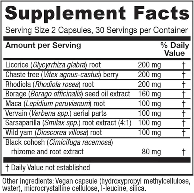 Vitanica FemRebalance, Hormone Balance Support for Women, Vegan, 60 Capsules