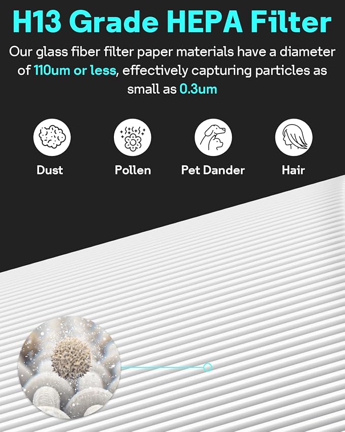 Leemone 2 Pack 411i Max & 411a Max Replacement Filter Compatible with Blueair Blue Pure 411i Max & 411a Max Air Purifier, Blue Pure F4MAX, Activated Carbon Filter