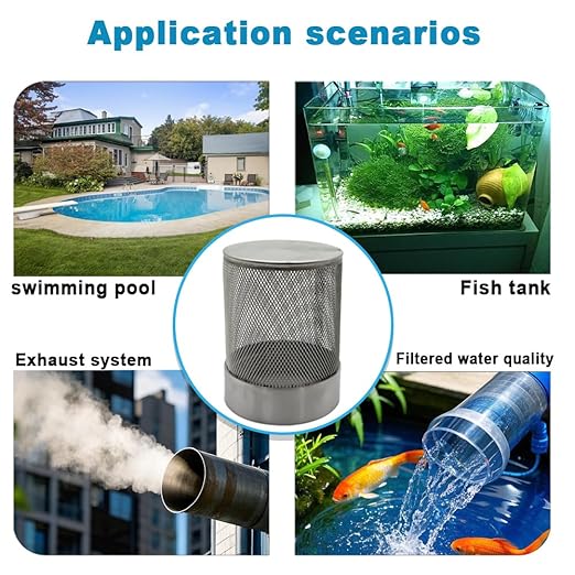 1.5inch SUS304 stainless steel filter head with internal thread diameter of 46mm connected to DN40 1.5-inch water pipe filter Used to Remove Debris and Reduce Solid Entry（1pcs）