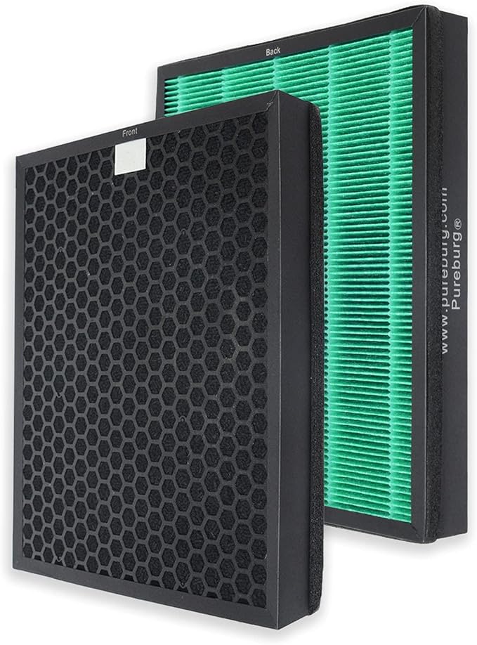 PUREBURG Replacement Filter Set Compatible with Coway Airmega 300 300S Air Purifier,H13 HEPA Activated Carbon MAX2 3-Stage Filtration